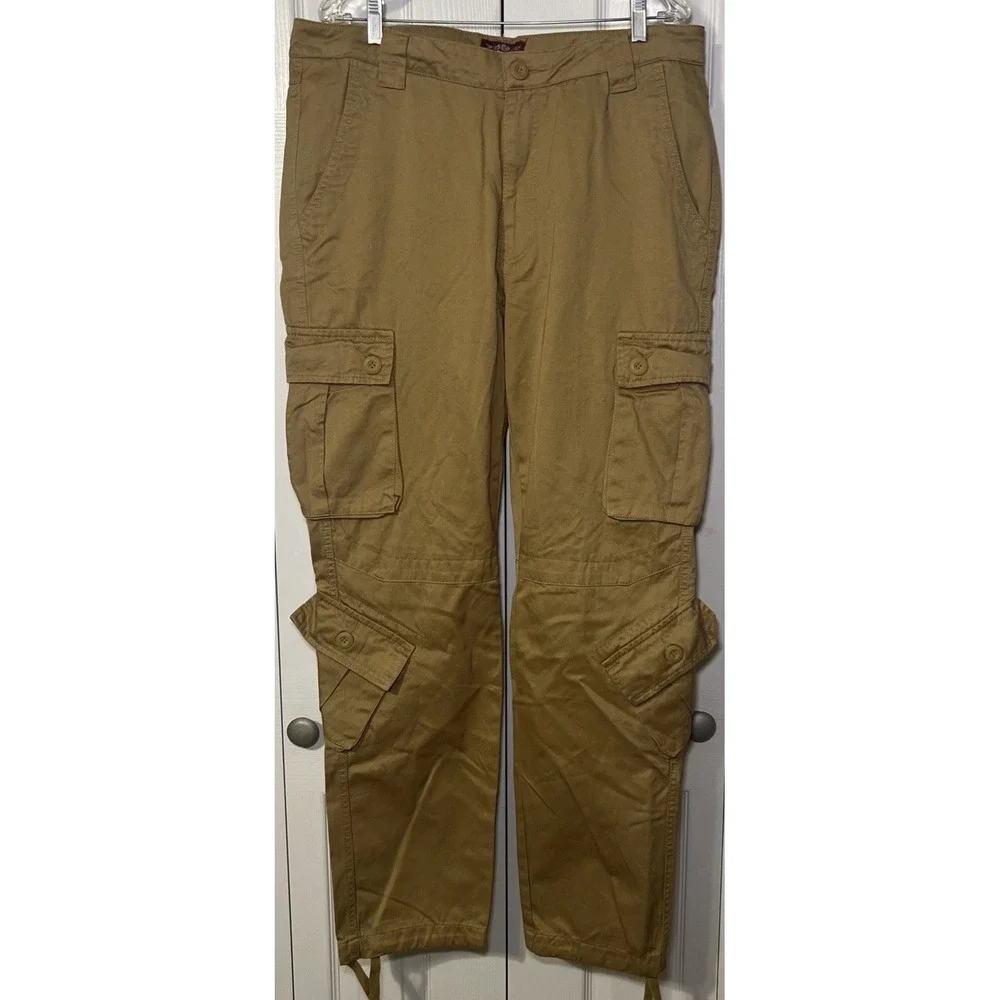 Matchstick Khaki Casual 8 Pocket Drawstring Cargo Pants Size 38x33 New With Tags